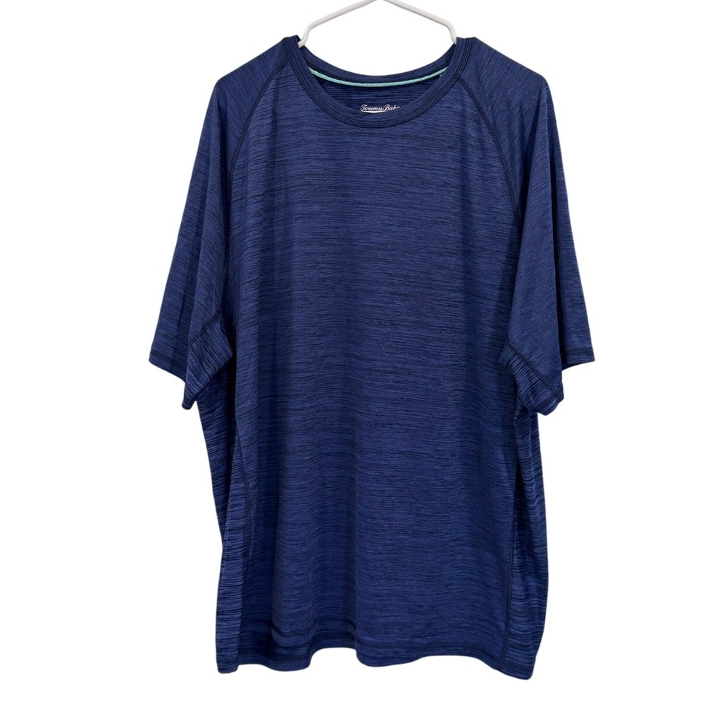 Tommy Bahama IslandZone Mens‎ XXL Blue Heathered Raglan Short Sleeve T-Shirt
